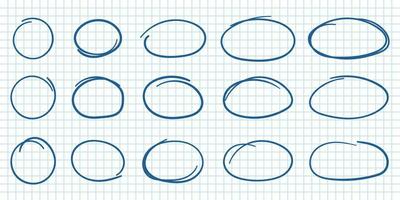 circulo línea bosquejo icono en mano dibujado estilo. circular Escribiendo garabatear vector ilustración en aislado antecedentes. lápiz o bolígrafo burbuja firmar negocio concepto.