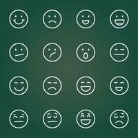 Emojis faces icon in hand drawn style. Doddle emoticons vector illustration on isolated background. Happy and sad face sign business concept.