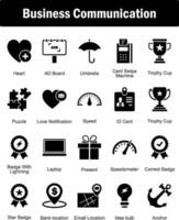 A set of 20 Business icons as heart, ad board, umbrella vector