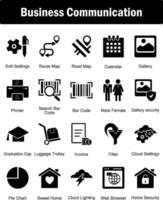 un conjunto de 20 negocio íconos como editar ajustes, ruta mapa, la carretera mapa vector