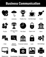 A set of 20 Business icons as heart, umbrella, trophy cup vector