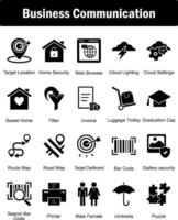 A set of 20 Business icons as target location, home security, web browser vector