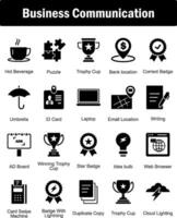 A set of 20 Business icons as hot beverage, puzzle, trophy cup vector