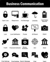 A set of 20 Business icons as open lock, responsive, hot beverage vector