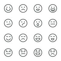 emojis caras icono en mano dibujado estilo. esquivar emoticones vector ilustración en aislado antecedentes. contento y triste cara firmar negocio concepto.