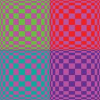 mod op art vector checkerboard patterns with bright pink