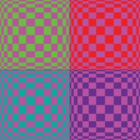 mod op art vector checkerboard patterns with bright pink