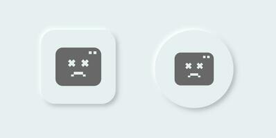 Error solid icon in neomorphic design style. Disconnect network signs vector illustration.