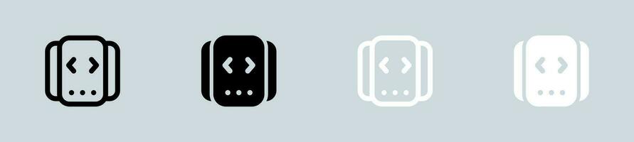 Slider icon set in black and white. Bar control signs vector illustration.