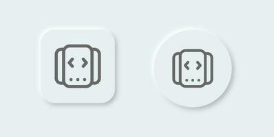 Slider line icon in neomorphic design style. Bar control signs vector illustration.