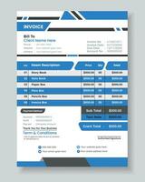 Invoice minimal design template. Bill form business invoice accounting vector