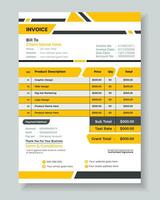 Invoice Design Layout Template vector