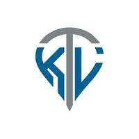KTL letter logo design. KTL creative monogram initials letter logo concept. KTL Unique modern flat abstract vector letter logo design.