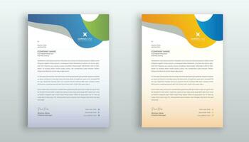 professional creative letterhead template design for your business vector