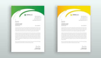 professional creative letterhead template design for your business vector