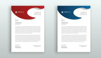 professional creative letterhead template design for your business vector