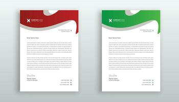 professional creative letterhead template design for your business vector