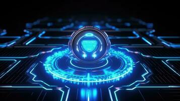 abstract futuristic technology interface background photo