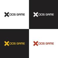 xoos juego logo con juego controlar logo vector