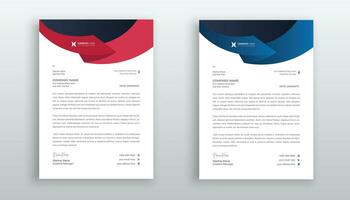 professional creative letterhead template design for your business vector