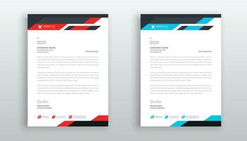 professional creative letterhead template design for your business vector