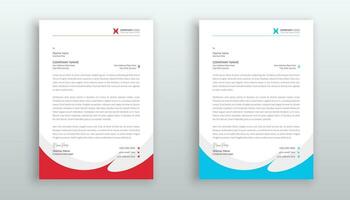 professional creative letterhead template design for your business vector