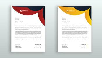 professional creative letterhead template design for your business vector