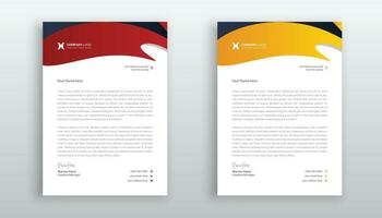 professional creative letterhead template design for your business vector