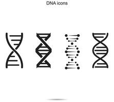 DNA icons, vector illustration.