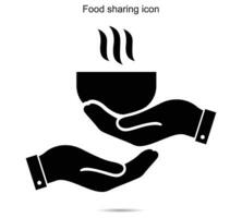 Food sharing icon, vector illustration.