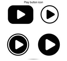 Play button icon vector