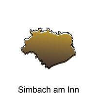 vector map of Simbach Am Inn modern outline, High detailed vector  illustration vector Design Template, suitable for your company