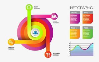 infografía para 4 4 principios de humano centrado diseño modelo plantilla, podría aplicar datos línea de tiempo gráfica diagrama mapa vial reporte o Progreso presentación vector