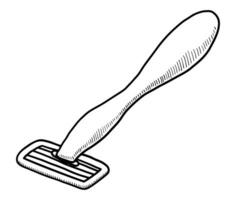 vector aislado en un blanco antecedentes garabatear ilustración de un afeitado máquina