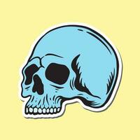 skull hand drawn illustrations for stickers logo tattoo etc vector