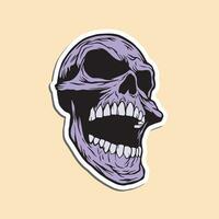 skull hand drawn illustrations for stickers logo tattoo etc vector