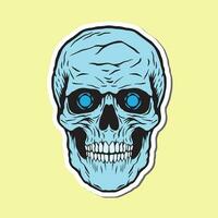 skull hand drawn illustrations for stickers logo tattoo etc vector