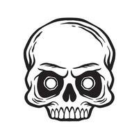 Skull hand drawn illustrations for the design of clothes, stickers, tattoo etc vector