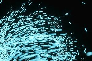 alto velocidad vórtice partículas, 3d representación. foto