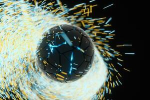 High speed vortex particles, 3d rendering. photo