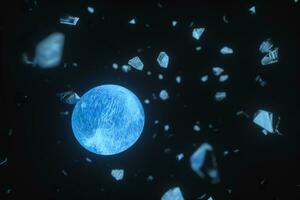 High speed vortex particles, 3d rendering. photo