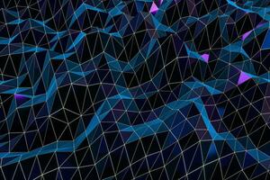 Triangle surface plane with structure lines, 3d rendering. photo