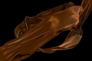 Flowing cloth, abstract color background, 3d rendering. photo