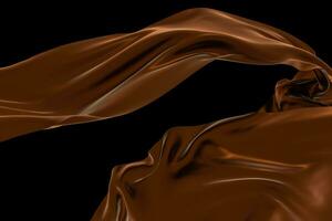 Flowing cloth, abstract color background, 3d rendering. photo
