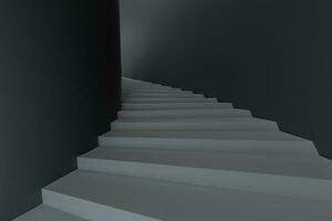 Round staircase, uptrend conceptual background, 3d rendering. photo