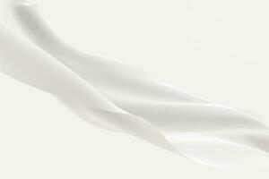 fluido paño, blanco color fondo, 3d representación. foto