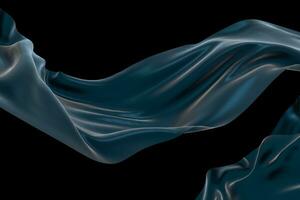 Flowing cloth, abstract color background, 3d rendering. photo