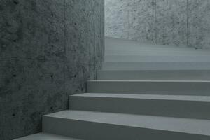 Round staircase, uptrend conceptual background, 3d rendering. photo