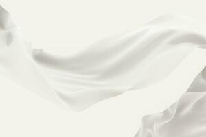 Flowing cloth, white color background, 3d rendering. photo