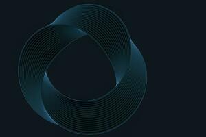 The virtual image of Mobius ring geometric figure, 3d rendering photo